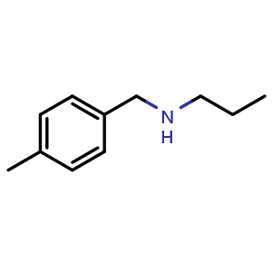 Chemical structure of N-(4-Methylbenzyl)propan-1-amine , CAS 39190-96-0, AChemBlock P38355