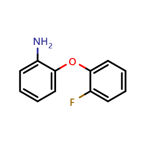 Chemical structure of 2-(2-Fluorophenoxy)aniline , CAS 391906-76-6, AChemBlock P38356