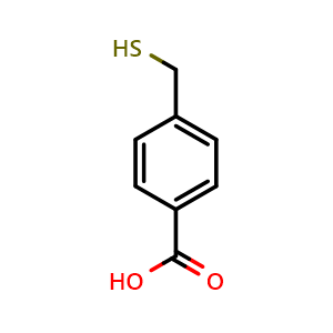 Chemical structure of 4-(Mercaptomethyl)benzoic acid , CAS 39088-65-8, AChemBlock P38363