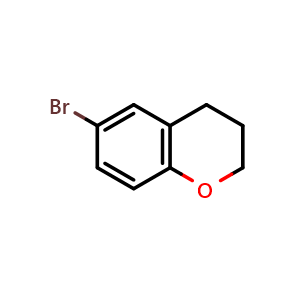 Chemical structure of 6-Bromochroman , CAS 3875-78-3, AChemBlock P38383