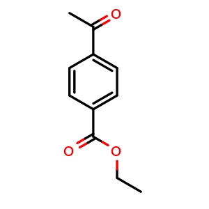 Chemical structure of 4-Acetyl-benzoic acid ethyl ester , CAS 38430-55-6, AChemBlock P38396