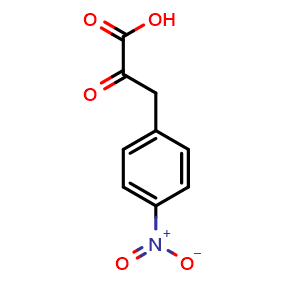 Chemical structure of 4-Nitro-a-oxo-benzenepropanoic acid , CAS 38335-24-9, AChemBlock P38402