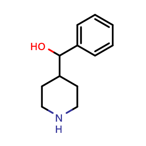 Chemical structure of a-Phenyl-4-piperidinemethanol , CAS 38081-60-6, AChemBlock P38419
