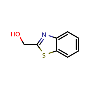 Chemical structure of 2-Hydroxymethylbenzothiazole , CAS 37859-42-0, AChemBlock P38432