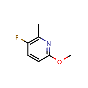 Chemical structure of 5-Fluoro-2-methoxy-6-picoline , CAS 375368-86-8, AChemBlock P38455