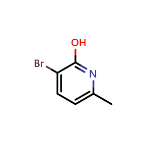 Chemical structure of 3-Bromo-2-hydroxy-6-picoline , CAS 374633-33-7, AChemBlock P38466