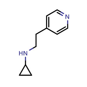 Chemical structure of N-Cyclopropyl-4-pyridineethanamine , CAS 373356-36-6, AChemBlock P38472