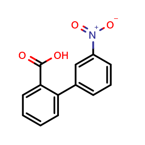 Chemical structure of 3'-Nitro-2-biphenylcarboxylic acid , CAS 37174-74-6, AChemBlock P38476