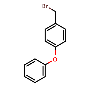 Chemical structure of 1-(Bromomethyl)-4-phenoxy-benzene , CAS 36881-42-2, AChemBlock P38497