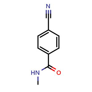 Chemical structure of 4-Cyano-N-methyl-benzamide , CAS 36268-62-9, AChemBlock P38527