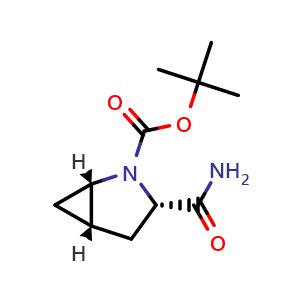 Chemical structure of N-Boc-cis-4,5-Methano-L-prolinamide , CAS 361440-67-7, AChemBlock P38540