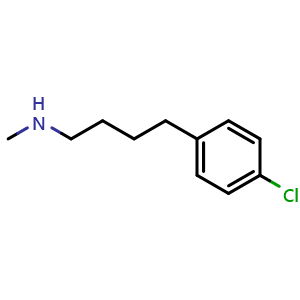 Chemical structure of 4-Chloro-N-methyl-benzenebutanamine , CAS 361394-71-0, AChemBlock P38543