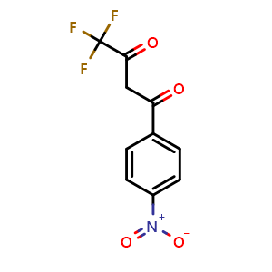 Chemical structure of 4,4,4-Trifluoro-1-(4-nitrophenyl)-1,3-butanedione , CAS 35999-53-2, AChemBlock P38556