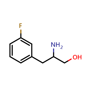 Chemical structure of b-Amino-3-fluorobenzenepropanol , CAS 35373-68-3, AChemBlock P38589