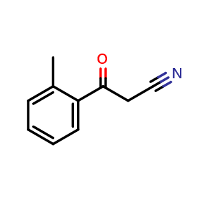 Chemical structure of 2-Methylbenzoylacetonitrile , CAS 35276-81-4, AChemBlock P38597