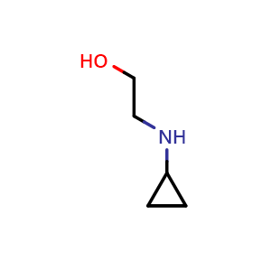Chemical structure of 2-(Cyclopropylamino)ethanol , CAS 35265-06-6, AChemBlock P38598