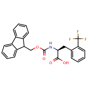 Chemical structure of Fmoc-2-Trifluoromethyl-L-phenylalanine , CAS 352523-16-1, AChemBlock P38606