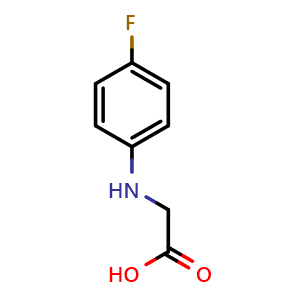 Chemical structure of N-(4-Fluorophenyl)glycine , CAS 351-95-1, AChemBlock P38616