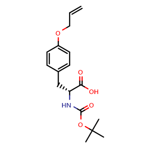 Chemical structure of Boc-O-allyl-D-tyrosine , CAS 350820-56-3, AChemBlock P38630