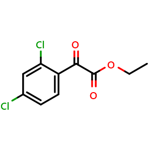 Chemical structure of Ethyl 2-(2,4-dichlorophenyl)-2-oxoacetate , CAS 34966-51-3, AChemBlock P38635