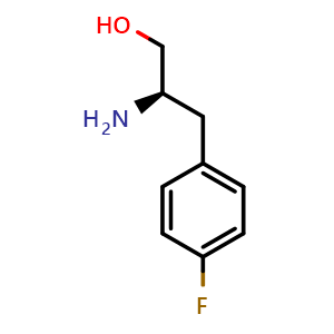 Chemical structure of (R)-b-Amino-4-fluorobenzenepropanol , CAS 348619-91-0, AChemBlock P38643