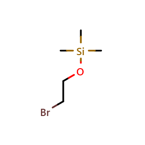 Chemical structure of (2-Bromoethoxy)trimethylsilane , CAS 34714-03-9, AChemBlock P38651