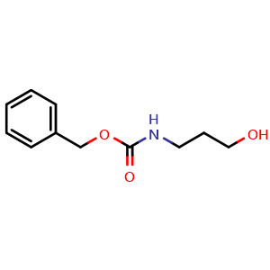 Chemical structure of 3-(Cbz-amino)-1-propanol , CAS 34637-22-4, AChemBlock P38657