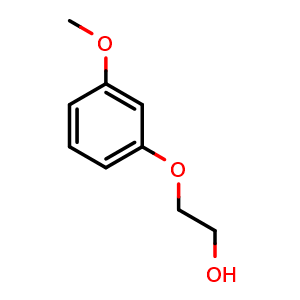 Chemical structure of 2-(3-Methoxyphenoxy)ethanol , CAS 34114-37-9, AChemBlock P38700