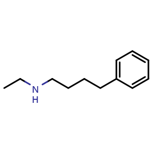 Chemical structure of N-Ethyl-benzenebutanamine , CAS 34059-12-6, AChemBlock P38707