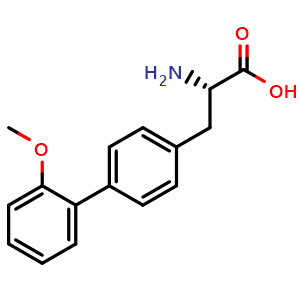 Chemical structure of 4-(2-Methoxyphenyl)-L-phenylalanine , CAS 340292-00-4, AChemBlock P38710