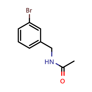 Chemical structure of N-(3-Bromobenzyl)acetamide , CAS 337535-82-7, AChemBlock P38728