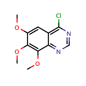 Chemical structure of 4-Chloro-6,7,8-trimethoxyquinazoline , CAS 33371-00-5, AChemBlock P38756