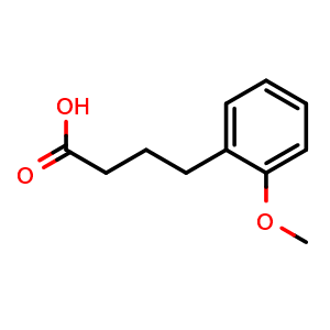 Chemical structure of 2-Methoxy-benzenebutanoic acid , CAS 33209-75-5, AChemBlock P38763