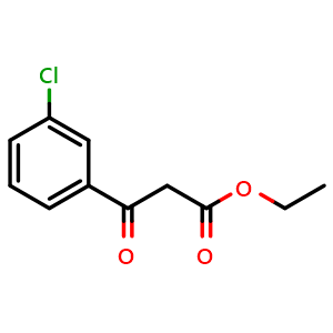 Chemical structure of Ethyl 2-(3-chlorobenzoyl)acetate , CAS 33167-21-4, AChemBlock P38777