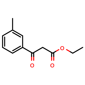 Chemical structure of Ethyl (3-methylbenzoyl)acetate , CAS 33166-79-9, AChemBlock P38778