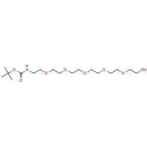 Chemical structure of BocNH-PEG6-OH , CAS 331242-61-6, AChemBlock P38784