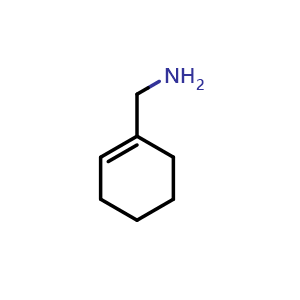 Chemical structure of Cyclohex-1-ene-1-methylamine , CAS 32917-19-4, AChemBlock P38792