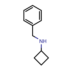 Chemical structure of N-Cyclobutylbenzenemethanamine , CAS 32861-52-2, AChemBlock P38794