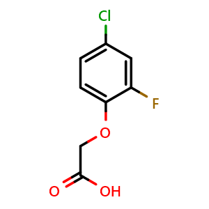 Chemical structure of 2-(4-Chloro-2-fluorophenoxy)acetic acid , CAS 326-75-0, AChemBlock P38806