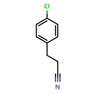 Chemical structure of 4-Chlorobenzenepropanenitrile , CAS 32327-71-2, AChemBlock P38827