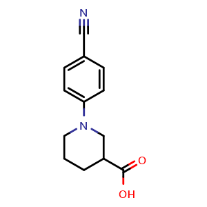 1-(4-Cyanophenyl)-3-piperidinecarboxylic acid