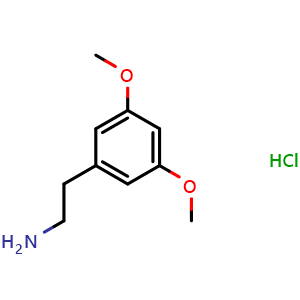 Chemical structure of 3,5-Dimethoxybenzeneethanamine hydrochloride , CAS 637-26-3, AChemBlock P38842