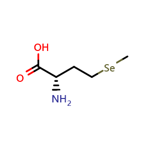 Chemical structure of L-Selenomethionine , CAS 3211-76-5, AChemBlock P38844