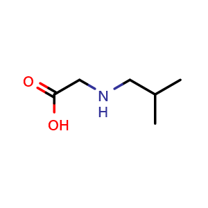 Chemical structure of N-(2-Methylpropyl)glycine , CAS 3182-85-2, AChemBlock P38861
