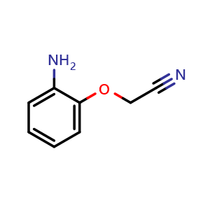 Chemical structure of 2-(2-Aminophenoxy)acetonitrile , CAS 31507-29-6, AChemBlock P38881