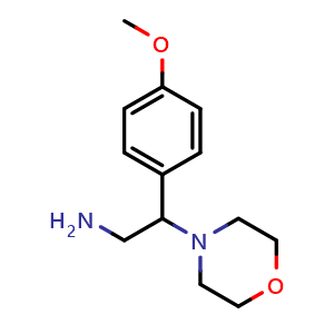 Chemical structure of b-(4-Methoxyphenyl)-4-morpholineethanamine , CAS 31466-47-4, AChemBlock P38882