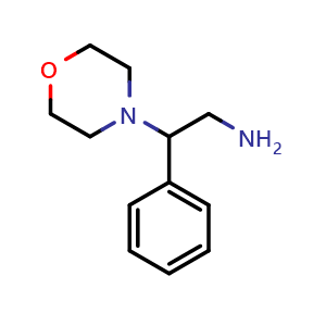 Chemical structure of [2-(Morpholin-4-yl)-2-phenylethyl]amine , CAS 31466-44-1, AChemBlock P38884