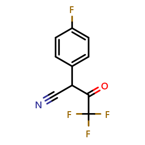 Chemical structure of 4-Fluoro-a-(trifluoroacetyl)benzeneacetonitrile , CAS 3108-23-4, AChemBlock P38904