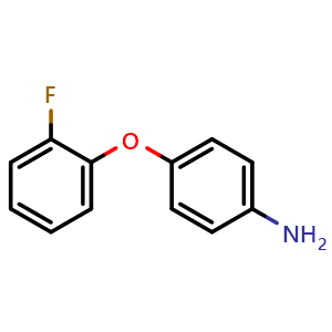 Chemical structure of 4-(2-Fluorophenoxy)aniline , CAS 305801-12-1, AChemBlock P38924