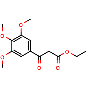 Chemical structure of Ethyl 3,4,5-trimethoxybenzoylacetate , CAS 3044-56-2, AChemBlock P38935